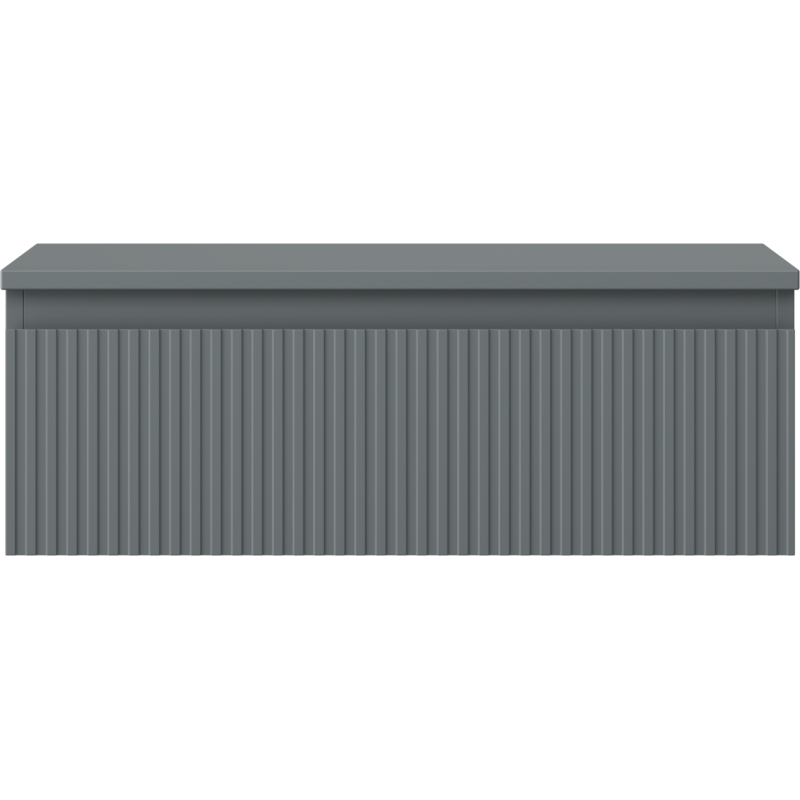 Mexen Rivel vonios spintelė po kriaukle 70 cm su stalviršiu, 1 stalčius, rifliuota, matinė grafito spalva