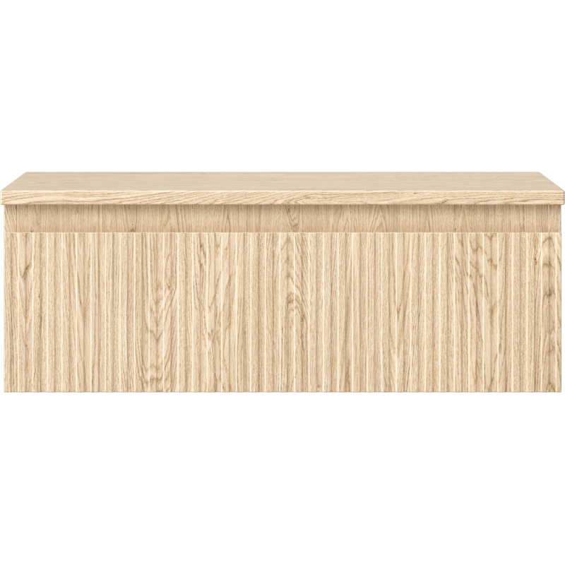 Mexen Rivel vonios spintelė po praustuvu 70 cm su stalviršiu, 1 stalčius, griovelis, ąžuolas - 91A20-07023-1-BFC81