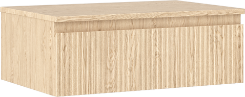 Mexen Rivel vonios spintelė po praustuvu 70 cm su stalviršiu, 1 stalčius, griovelis, ąžuolas - 91A20-07023-1-BFC81