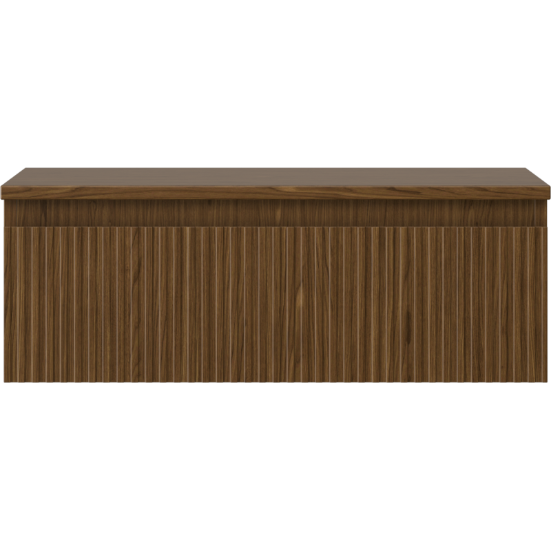 Mexen Rivel vonios kambario spintelė po praustuvu 70 cm su stalviršiu, 1 stalčius, rifliuotas, riešutas