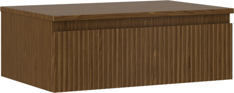 Mexen Rivel vonios kambario spintelė po praustuvu 70 cm su stalviršiu, 1 stalčius, rifliuotas, riešutas