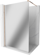 Mexen Kioto Dušo sienelė Walk-in 90 x 200 cm, veidrodis 8 mm, rožinis auksas - 800-090-101-60-50