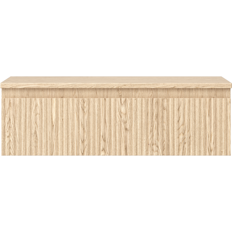 Mexen Rivel vonios spintelė po praustuvu 80 cm su stalviršiu, 1 stalčius, rifliuotas, ąžuolas - 91A20-08023-1-BFC81