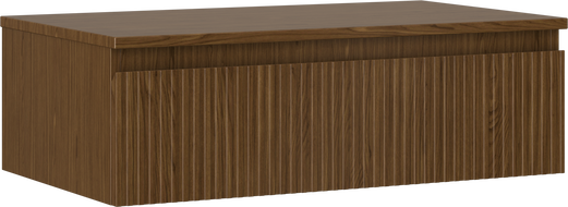 Mexen Rivel vonios kambario spintelė po praustuvu 80 cm su stalviršiu, 1 stalčius, grioveliais, riešutas - 91A20-08023-1-BFC86