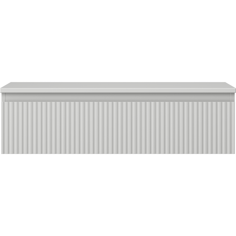 Mexen Rivel vonios spintelė po kriaukle 90 cm su stalviršiu, 1 stalčius, grioveliuota, pilka matinė - 91A20-09023-1-BFC62