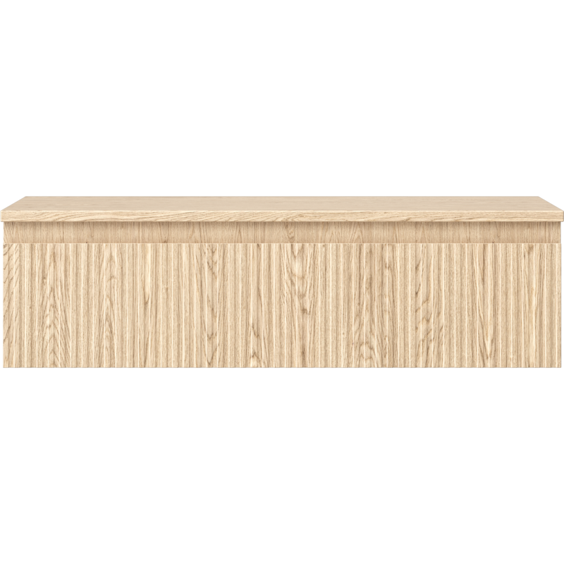 Mexen Rivel vonios spintelė po praustuvu 90 cm su stalviršiu, 1 stalčius, grioveliuotas, ąžuolas - 91A20-09023-1-BFC81