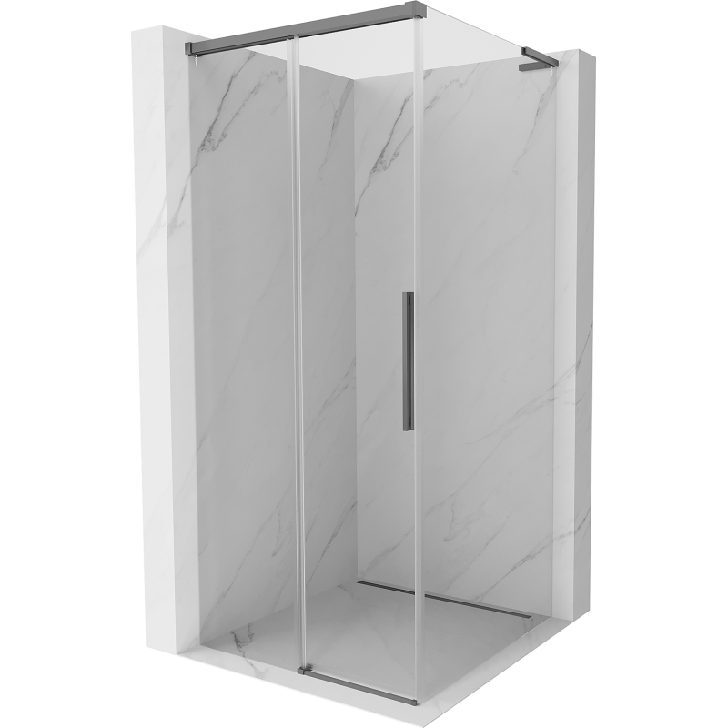 Mexen Rox L stumdoma dušo kabina 95 x 95 cm, skaidri, gun metalas - 8C2L-095-095-95-00