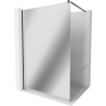 Mexen Kioto dušo siena Walk-in 100 x 200 cm, veidrodis 8 mm, juoda - 800-100-101-70-50
