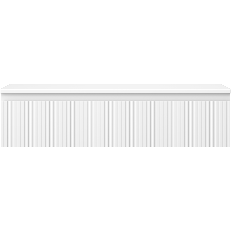 Mexen Rivel vonios spintelė po praustuvu 100 cm su stalviršiu, 1 stalčius, rifliuota, matinė balta - 91A20-10023-1-BFC01