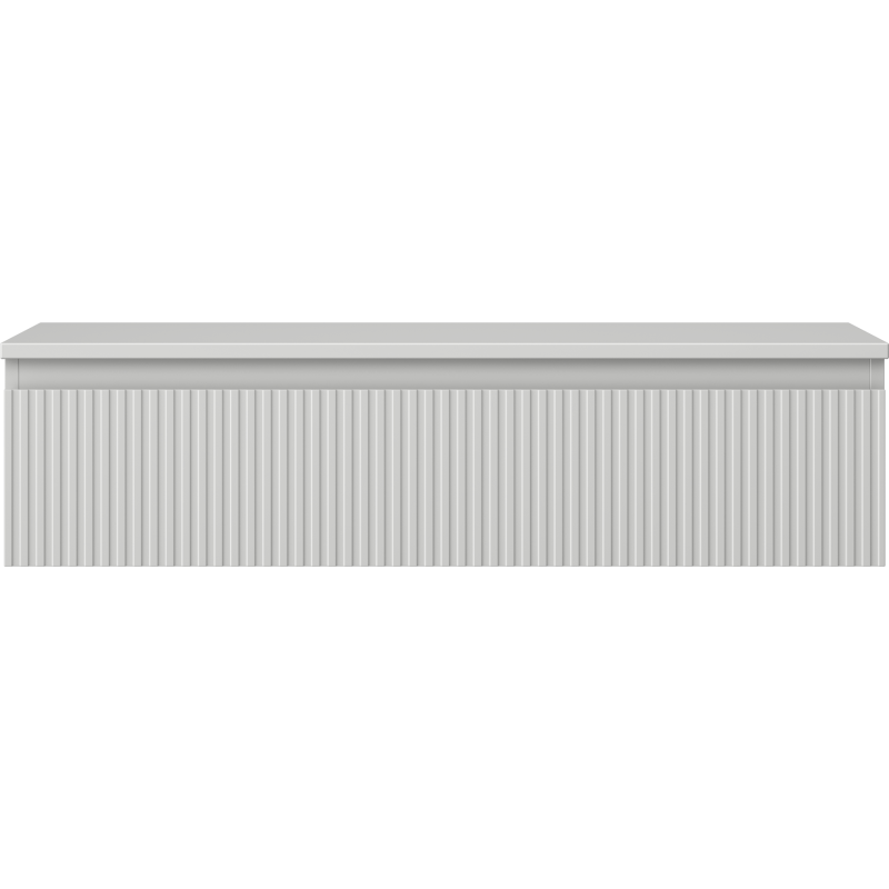 Mexen Rivel vonios kambario spintelė po praustuvu 100 cm su stalviršiu, 1 stalčius, rifliuota, pilka matinė