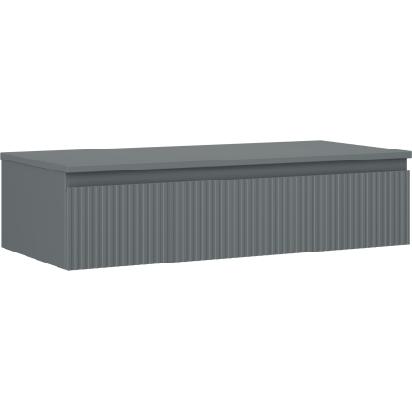 Mexen Rivel vonios spintelė po praustuvu 100 cm su stalviršiu, 1 stalčius, rifliuota, matinė grafitu - 91A20-10023-1-BFC66