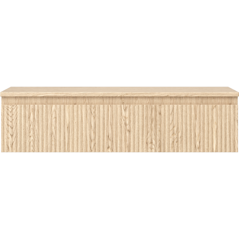 Mexen Rivel vonios spintelė po praustuvu 100 cm su stalviršiu, 1 stalčius, gofruota, ąžuolas - 91A20-10023-1-BFC81