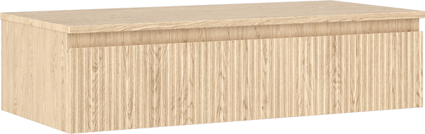 Mexen Rivel vonios spintelė po praustuvu 100 cm su stalviršiu, 1 stalčius, gofruota, ąžuolas - 91A20-10023-1-BFC81