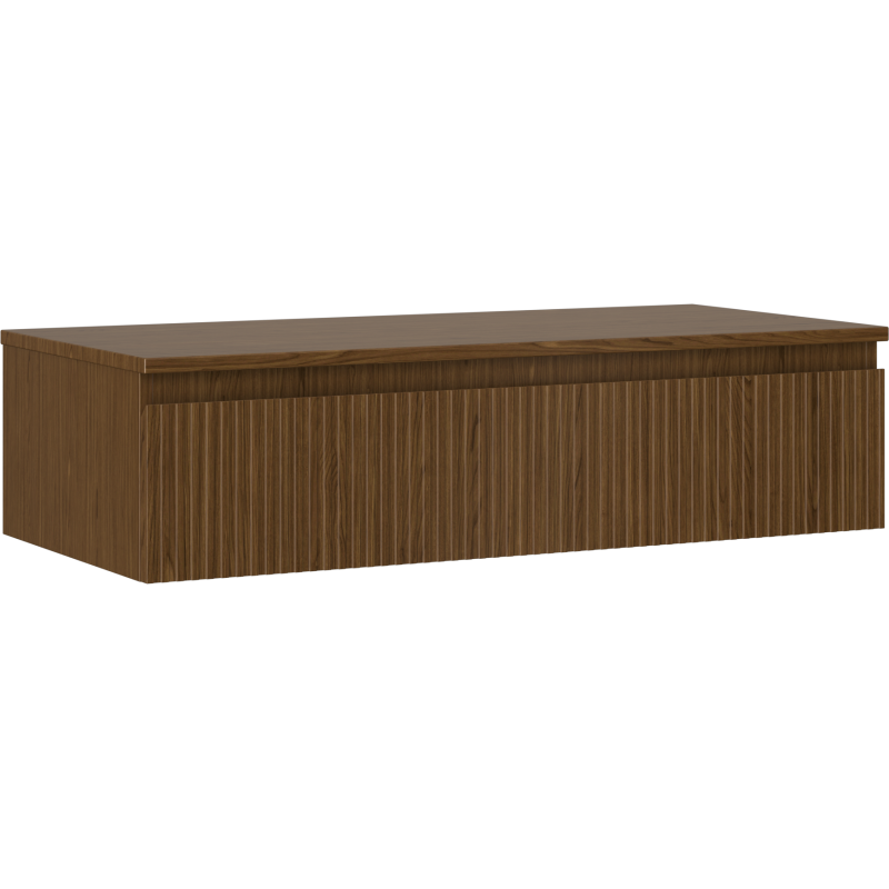 Mexen Rivel vonios spintelė po praustuvu 100 cm su stalviršiu, 1 stalčius, rifliuota, riešutas - 91A20-10023-1-BFC86