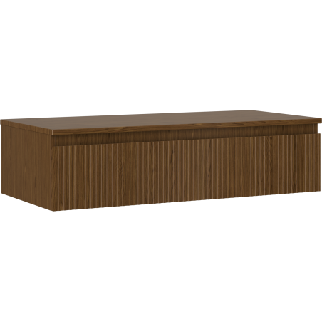 Mexen Rivel vonios spintelė po praustuvu 100 cm su stalviršiu, 1 stalčius, rifliuota, riešutas - 91A20-10023-1-BFC86