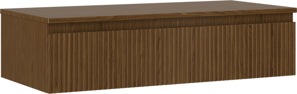 Mexen Rivel vonios spintelė po praustuvu 100 cm su stalviršiu, 1 stalčius, rifliuota, riešutas - 91A20-10023-1-BFC86