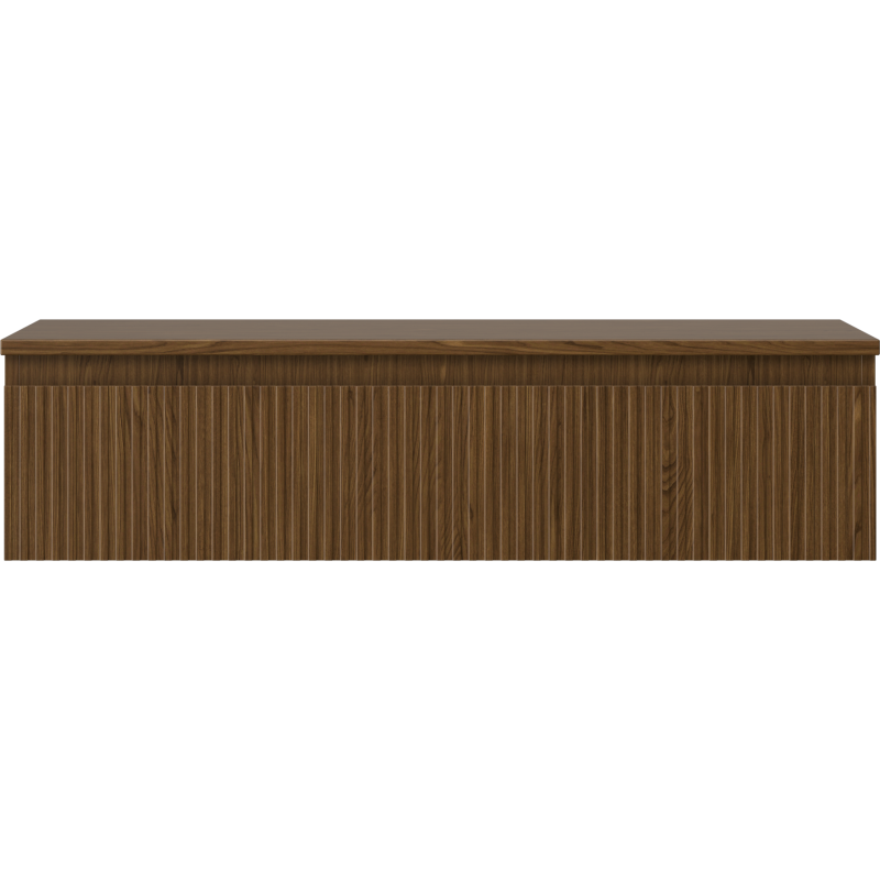 Mexen Rivel vonios spintelė po praustuvu 100 cm su stalviršiu, 1 stalčius, rifliuota, riešutas - 91A20-10023-1-BFC86