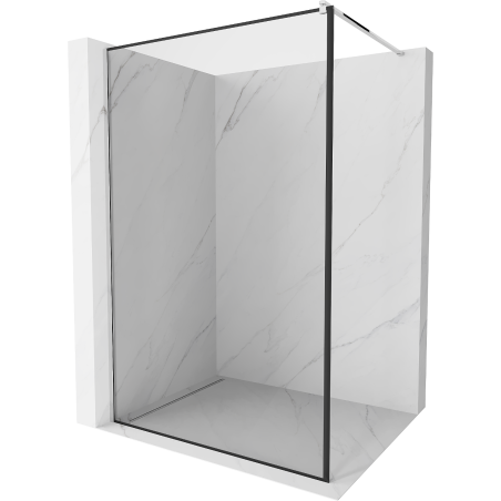 Mexen Kioto dušo siena Walk-in 80 x 200 cm, juoda rėmė 8 mm, chromas - 800-080-101-01-70