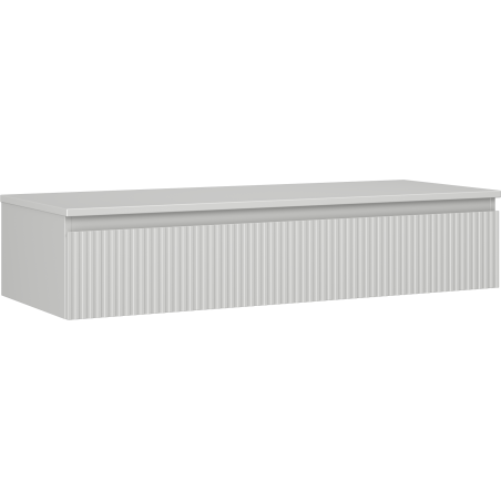 Mexen Rivel vonios spintele su praustuvo stalviršiu 120 cm, 1 stalčius, rifliuota, pilka matinė - 91A20-12023-1-BFC62