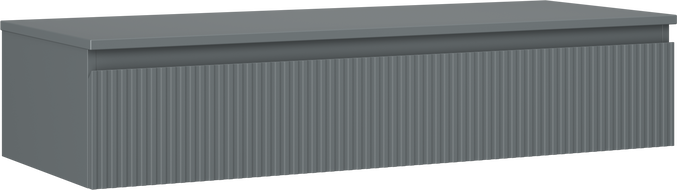 Mexen Rivel vonios spintelė su stalviršiu 120 cm, 1 stalčius, grioveliu, matinė grafito spalva - 91A20-12023-1-BFC66