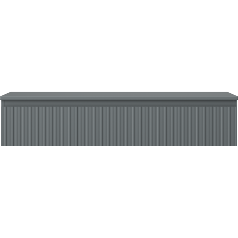 Mexen Rivel vonios spintelė po 120 cm praustuvu su stalviršiu, 1 stalčius, grioveliais, matinė grafito spalva