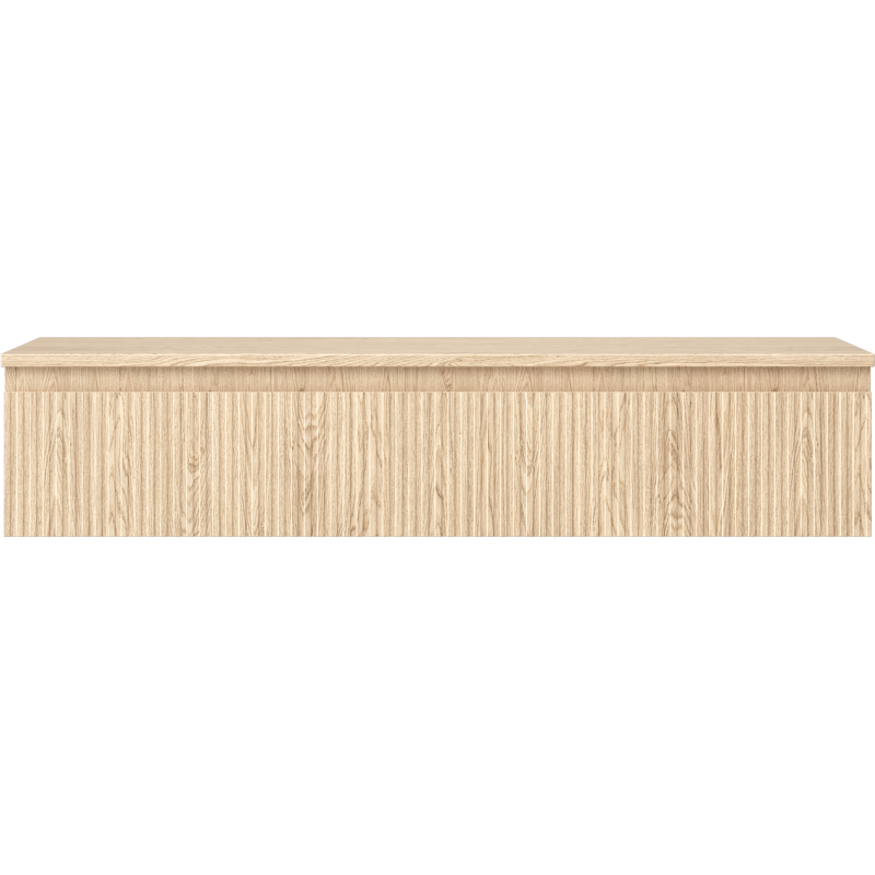 Mexen Rivel vonios kambario spintelė po praustuvu 120 cm su stalviršiu, 1 stalčius, rifliuota, ąžuolas - 91A20-12023-1-BFC81