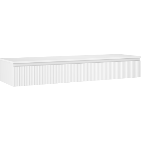 Mexen Rivel vonios spintelė po praustuvu 160 cm su stalviršiu, 1 stalčius, rifliuotas, baltas matinis - 91A20-16023-1-BFC01