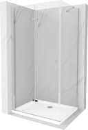 Mexen Lima sulankstoma dušo kabina 70 x 90 cm, Skaidrus, Chromo + dušo padėklas Flat - 856-070-090-01-00-4010