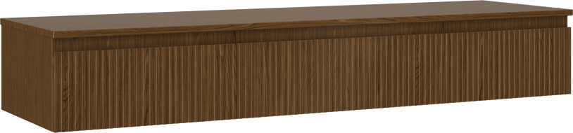 Mexen Rivel vonios spintele po praustuvu 160 cm su stalviršiu, 1 stalčius, rifliuotas, riešutas - 91A20-16023-1-BFC86