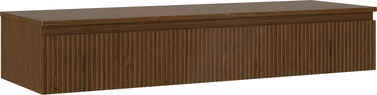 Mexen Rivel vonios kambario spintelė 140 cm su stalviršiu, 1 stalčius, rifliuotas, riešutas - 91A20-14023-1-BFC86