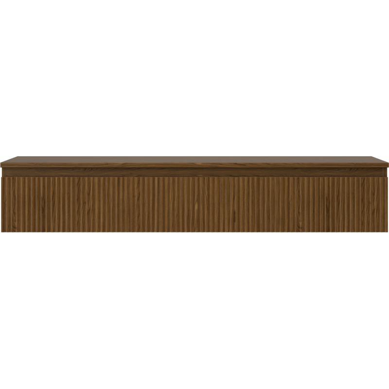 Mexen Rivel vonios kambario spintelė 140 cm su stalviršiu, 1 stalčius, rifliuotas, riešutas - 91A20-14023-1-BFC86