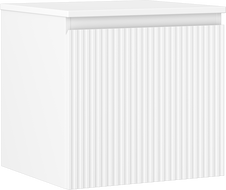 Mexen Rivel vonios kambario spintelė po praustuvu 50 cm su stalviršiu, 1 stalčius, gofruota, matinė balta - 91A20-05047-1-BFC01
