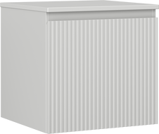Mexen Rivel vonios spintelė 50 cm su stalviršiu, 1 stalčius, grublėta, pilka matinė - 91A20-05047-1-BFC62
