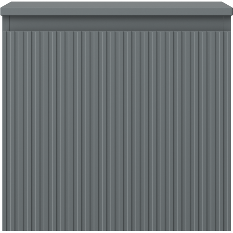 Mexen Rivel vonios spintelė po praustuvu 50 cm su stalviršiu, 1 stalčius, rifliuota, matinė grafito - 91A20-05047-1-BFC66