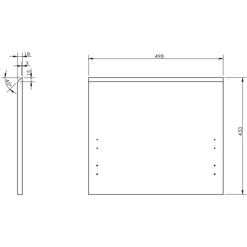 Mexen Rivel vonios spintelė po kriaukle 50 cm su stalviršiu, 1 stalčius, rifliuota, juoda matinė - 91A20-05047-1-BFC71