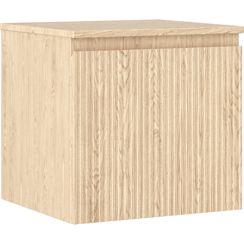 Mexen Rivel vonios spintelė po praustuvu 50 cm su stalviršiu, 1 stalčius, grioveliu, ąžuolas - 91A20-05047-1-BFC81