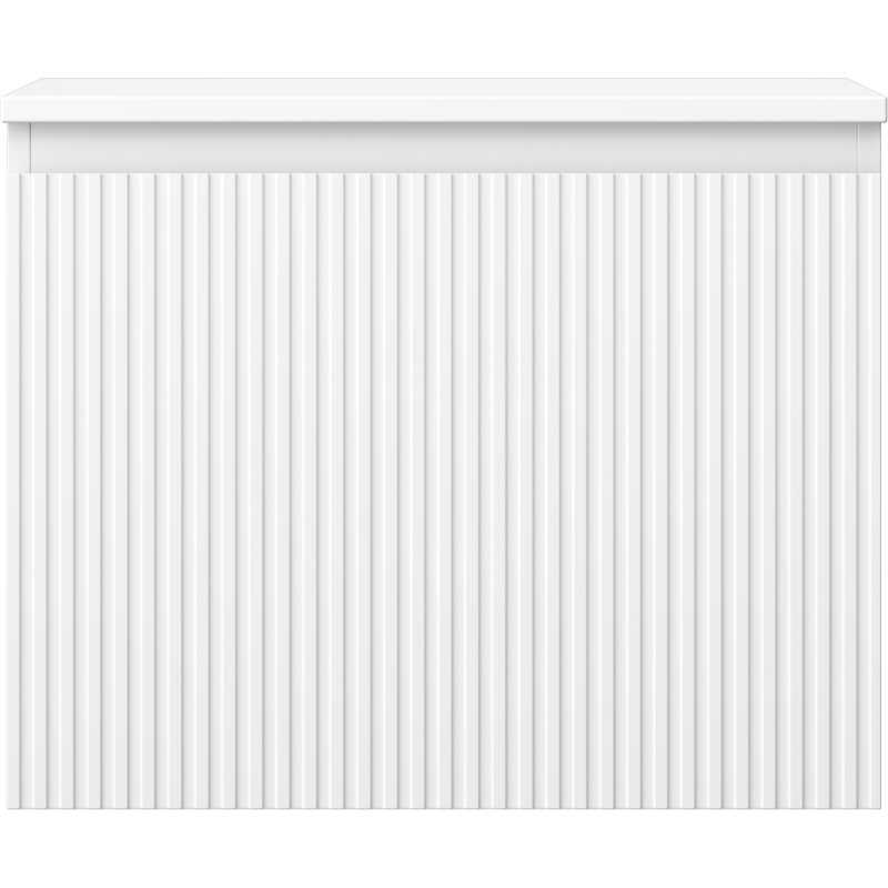 Mexen Rivel vonios spintelė po kriaukle 60 cm su stalviršiu, 1 stalčius, rifliuota, matinė balta - 91A20-06047-1-BFC01