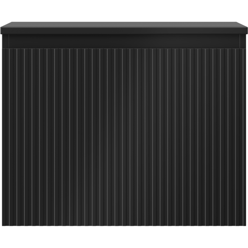 Mexen Rivel kabineto spintelė po praustuvu 60 cm su stalviršiu, 1 stalčius, grioveliai, juodas matinis - 91A20-06047-1-BFC71