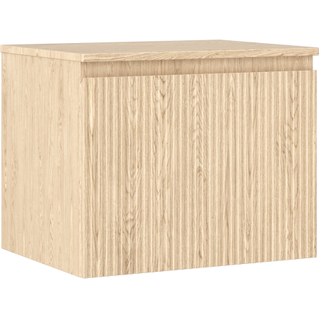 Mexen Rivel vonios spintelė po kriaukle 60 cm su stalviršiu, 1 stalčius, grioveliais, ąžuolas - 91A20-06047-1-BFC81