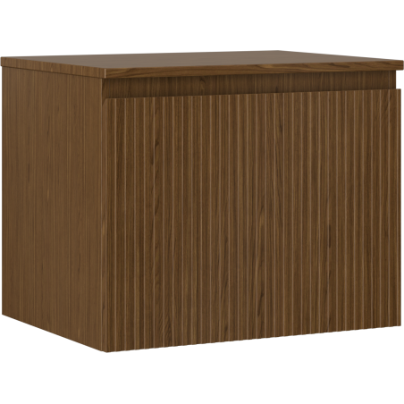 Mexen Rivel vonios spintelė po praustuvu 60 cm su stalviršiu, 1 stalčius, rifliuotas, riešutas - 91A20-06047-1-BFC86