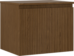 Mexen Rivel vonios spintelė po praustuvu 60 cm su stalviršiu, 1 stalčius, rifliuotas, riešutas - 91A20-06047-1-BFC86