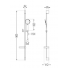 Mexen DS75 slankiojantis juodas dušo komplektas - 785754583-70