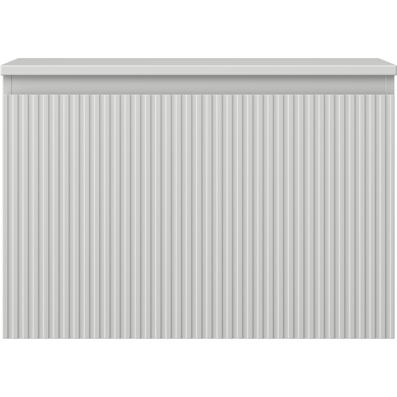 Mexen Rivel vonios kambario spintelė po kriaukle, 70 cm su stalviršiu, 1 stalčius, su grioveliais, pilka matinė