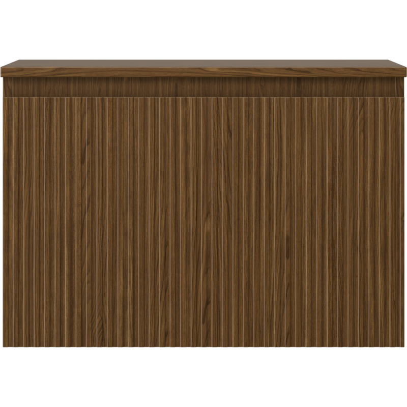 Mexen Rivel vonios kambario spintelė po kriaukle 70 cm su stalviršiu, 1 stalčius, rifliuota, riešutas - 91A20-07047-1-BFC86