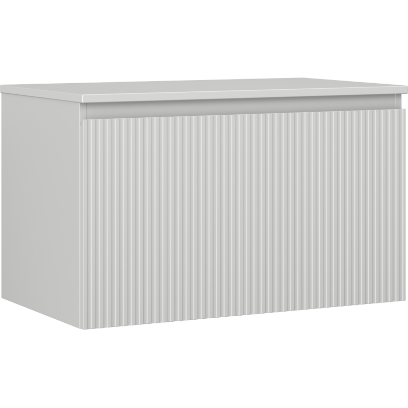 Mexen Rivel Vonios Spintelė po Praustuvu 80 cm su Stalviršiu, 1 Stalčius, Briaunuota, Pilka Matinė - 91A20-08047-1-BFC62