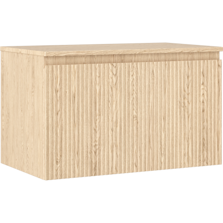 Mexen Rivel vonios kambario spintele po praustuvu 80 cm su stalviršiu, 1 stalčius, grioveliai, ąžuolas - 91A20-08047-1-BFC81