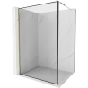 Mexen Kioto dušo siena Walk-in 70 x 200 cm, juoda rėmelė 8 mm, auksinė - 800-070-101-50-70
