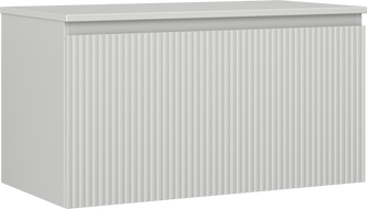 Mexen Rivel vonios spintelė po kriaukle 90 cm su stalviršiu, 1 stalčius, griovelis, pilkas matinis - 91A20-09047-1-BFC62