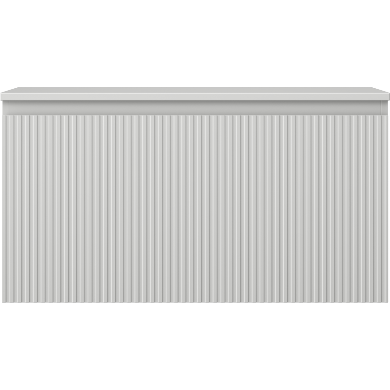 Mexen Rivel vonios spintelė po kriaukle 90 cm su stalviršiu, 1 stalčius, griovelių rašto, pilka matinė - 91A20-09047-1-BFC62