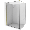 Mexen Kioto Dušo siena Walk-in 50 x 200 cm, juodas rėmas 8 mm, auksinė - 800-050-101-50-70